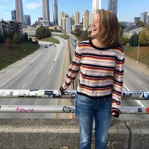 Forever 21 Multi colored Striped Sweater